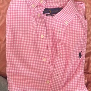 Ralph Lauren Kids Pink Gingham Shirt